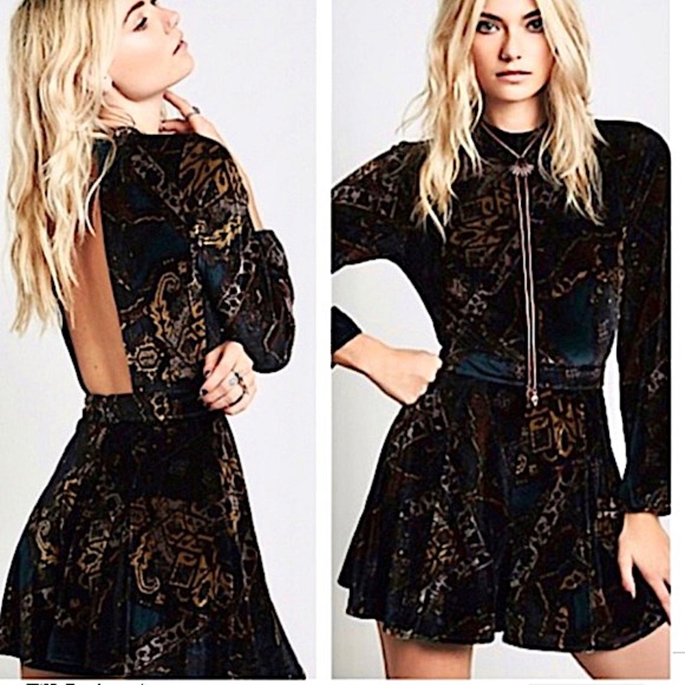 Free People velvet romper